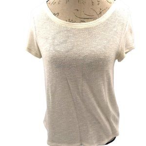 Bongo Cream Scoop Neck T-Shirt Size S
